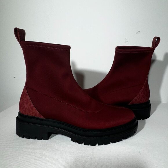 NWOT - Michael Kors Comet Lug-Sole Ankle Boots in Stretch Fabric - Size 6.5 - Picture 6 of 12